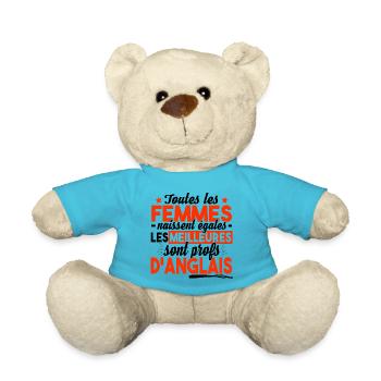 Prof Anglais Professeur English Teacher Collège - Nounours - bleu outremer - Devant