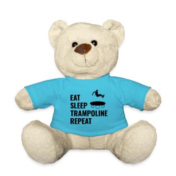 Trampoline Jumper Jumping Gymnastics Gymnast Funny - Teddy Bear - atoll blue - Front