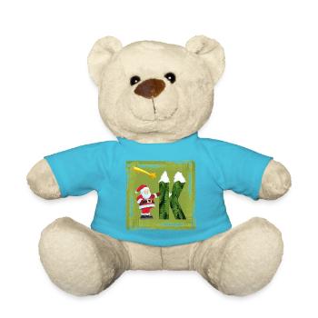 santa claus k - Teddy Bear - atoll blue - Front