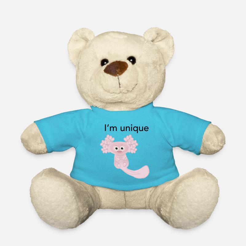 I am unique Axolotl - Teddy Bear - atoll blue