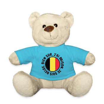 Bien sûr, j'ai raison. Je suis belge. - Nounours - bleu outremer - Devant