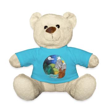 Landscape Squirrel Outdoor Nature Lovers - Teddy Bear - atoll blue - Front