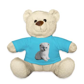 Cute Kitty Kitten - Teddy Bear - atoll blue - Front