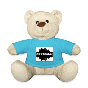 Pittsburgh Pennsylvanie Usa Skyline Silhouette Tra - Nounours - bleu outremer - Devant