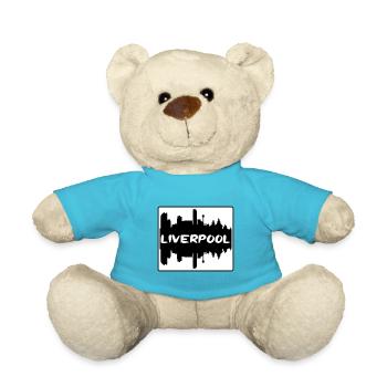 Liverpool Angleterre Skyline Silhouette Voyage Souven - Nounours - bleu outremer - Devant