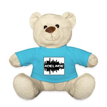 Adelaide Australien Skyline Silhouette Travel Souve - Teddy - Atollblau - Vorne