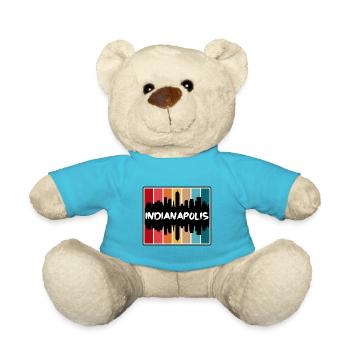 Indianapolis Indiana USA Skyline Silhouette Reisen - Teddy - Atollblau - Vorne