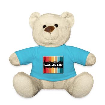 Szczecin Pologne Skyline Silhouette Souvenir de voyage - Nounours - bleu outremer - Devant