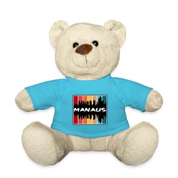 Manaus Brasilien Skyline Silhouette Reise Souvenir - Teddy - Atollblau - Vorne