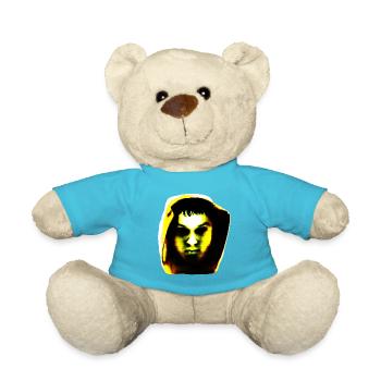 Hoody head: Gold - Teddy - Atollblau - Vorne