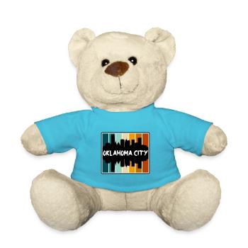 Oklahoma City Oklahoma Usa Skyline Silhouette Trav - Teddy - Atollblau - Vorne