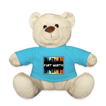 Fort Worth Texas USA Skyline Silhouette Reise Sou - Teddy - Atollblau - Vorne