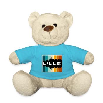 Lille France Skyline Silhouette Voyage Souvenir - Nounours - bleu outremer - Devant