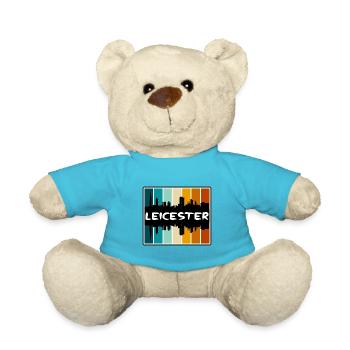 Leicester Angleterre Skyline Silhouette Travel Souven - Nounours - bleu outremer - Devant