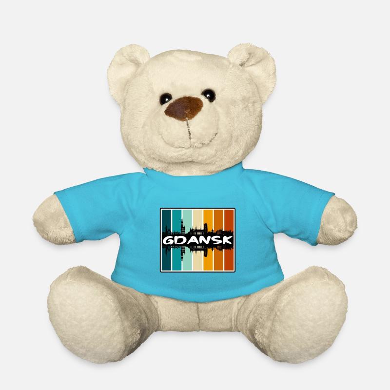 Danzig Polen Skyline Silhouette Reise Souvenir - Teddy - Atollblau