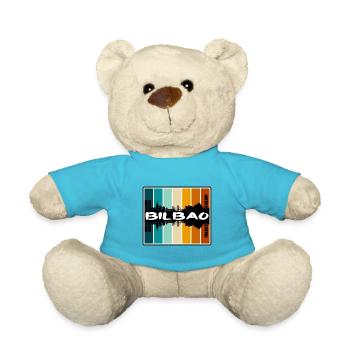 Bilbao Spanien Skyline Silhouette Reise Souvenir - Teddy - Atollblau - Vorne