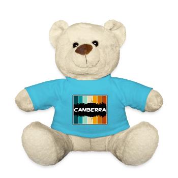 Canberra Australien Skyline Silhouette Travel Souve - Teddy - Atollblau - Vorne