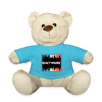 Baltimore Maryland Usa Skyline Silhouette Travel S - Teddy - Atollblau - Vorne