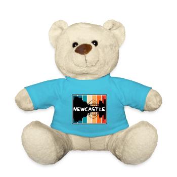 Newcastle England Skyline Silhouette Travel Souven - Teddy Bear - atoll blue - Front