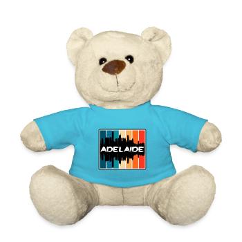 Adelaide Australien Skyline Silhouette Travel Souve - Teddy - Atollblau - Vorne