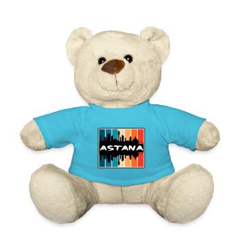 Astana Kazakhstan Skyline Silhouette Travel Souven - Nounours - bleu outremer - Devant