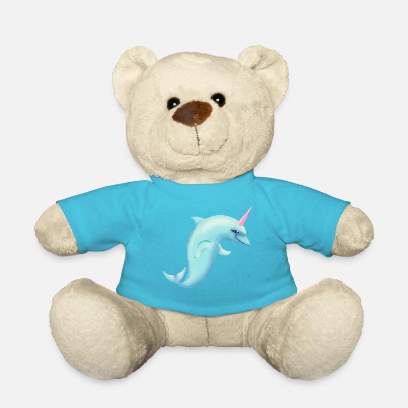 Einhorn-Delfin - Teddy - Atollblau