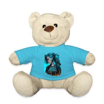 Schöne futuristische Dame für Gaming-Liebhaber - Teddy - Atollblau - Vorne