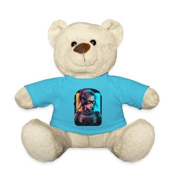 Breathtaking Design of a Cyber Girl - Teddy Bear - atoll blue - Front