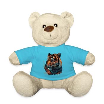 Artwork of a Tiger - Teddy Bear - atoll blue - Front