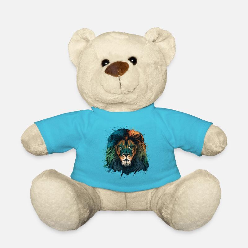 Lion vert - Nounours - bleu outremer