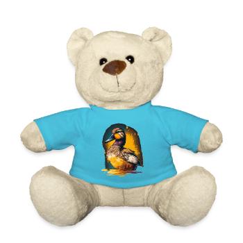 Bunte Ente Illustration - Teddy - Atollblau - Vorne