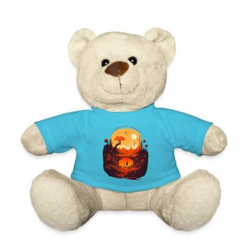 alien creature - Teddy Bear - atoll blue - Front