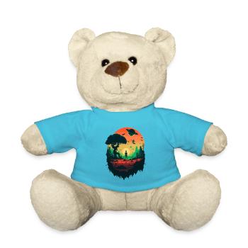 alien staring - Teddy Bear - atoll blue - Front