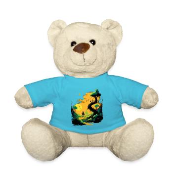 Happy Alien - Teddy Bear - atoll blue - Front