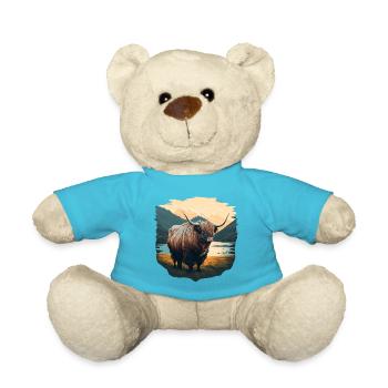 Yak with Lake - Teddy Bear - atoll blue - Front