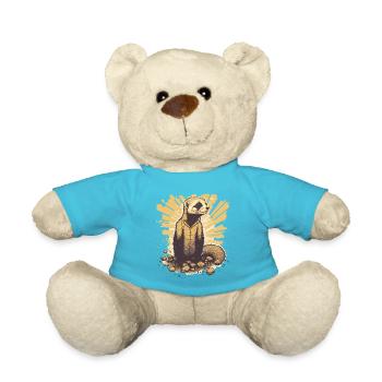 Furet sortant de son trou - Nounours - bleu outremer - Devant