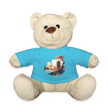 Asiatische Tempelkunstwerke - Teddy - Atollblau - Vorne