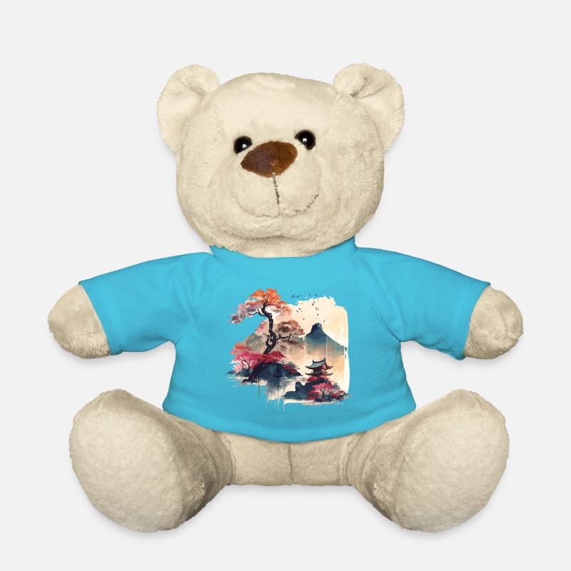 Japanische Kunst - Teddy - Atollblau