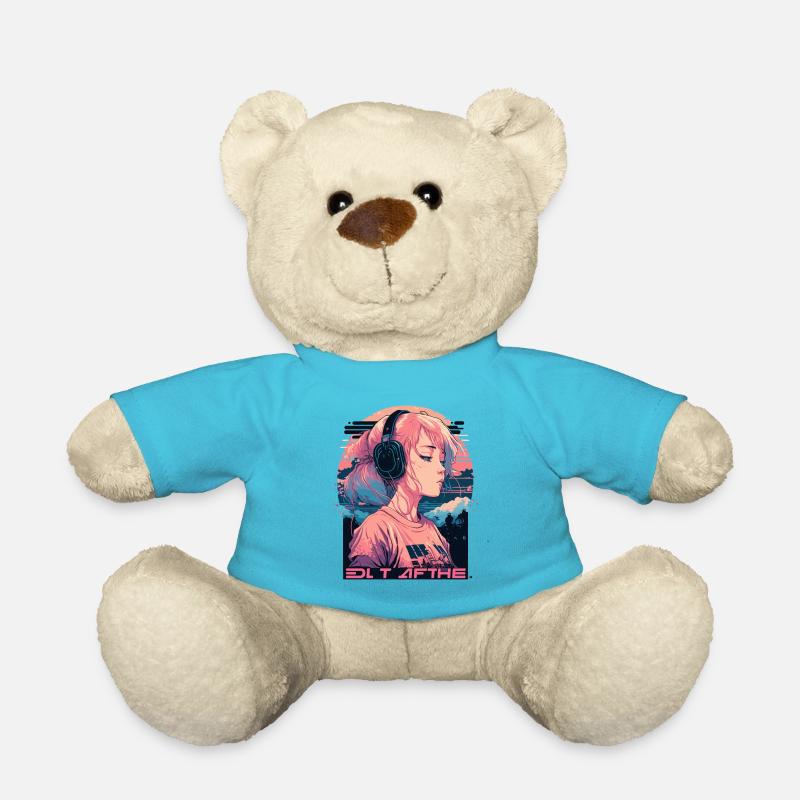 Fille triste - Nounours - bleu outremer