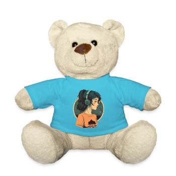 Mignonne fille d’anime - Nounours - bleu outremer - Devant