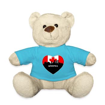 Souvenir de voyage de Winnipeg Canada Flag Skyline - Nounours - bleu outremer - Devant