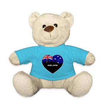 Adelaide Australien Flagge Skyline Reise Souvenir - Teddy - Atollblau - Vorne