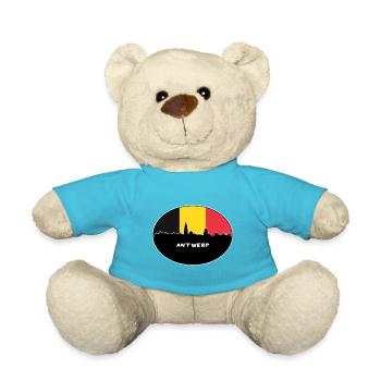 Anvers Belgique Drapeau Skyline Voyage Silhouette - Nounours - bleu outremer - Devant