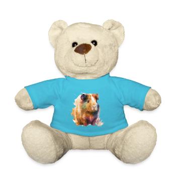 Guinea Pig Owner Illustration - Teddy Bear - atoll blue - Front