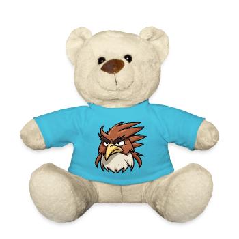 Lustige Cartoon Adlerkopf Illustration - Teddy - Atollblau - Vorne