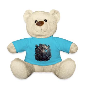 maritimer Anker mit coolen Segelkompass - Teddy - Atollblau - Vorne