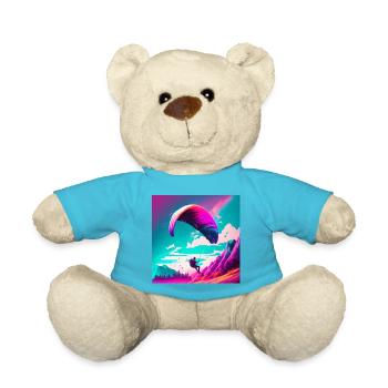 Paraglider im Retrowave Stil - Teddy - Atollblau - Vorne
