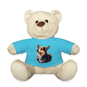 delightful Corgi - Teddy Bear - atoll blue - Front