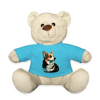 Tapfer aussehender Corgi - Teddy - Atollblau - Vorne