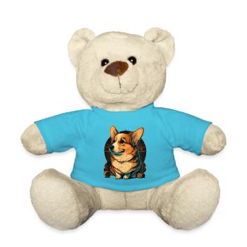 Kleiner charmanter Corgi - Teddy - Atollblau - Vorne
